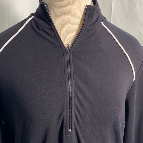 Terry Lewis classic luxuries‎ black quarter zip jacket tennis size S NEW - Picture 2 of 7